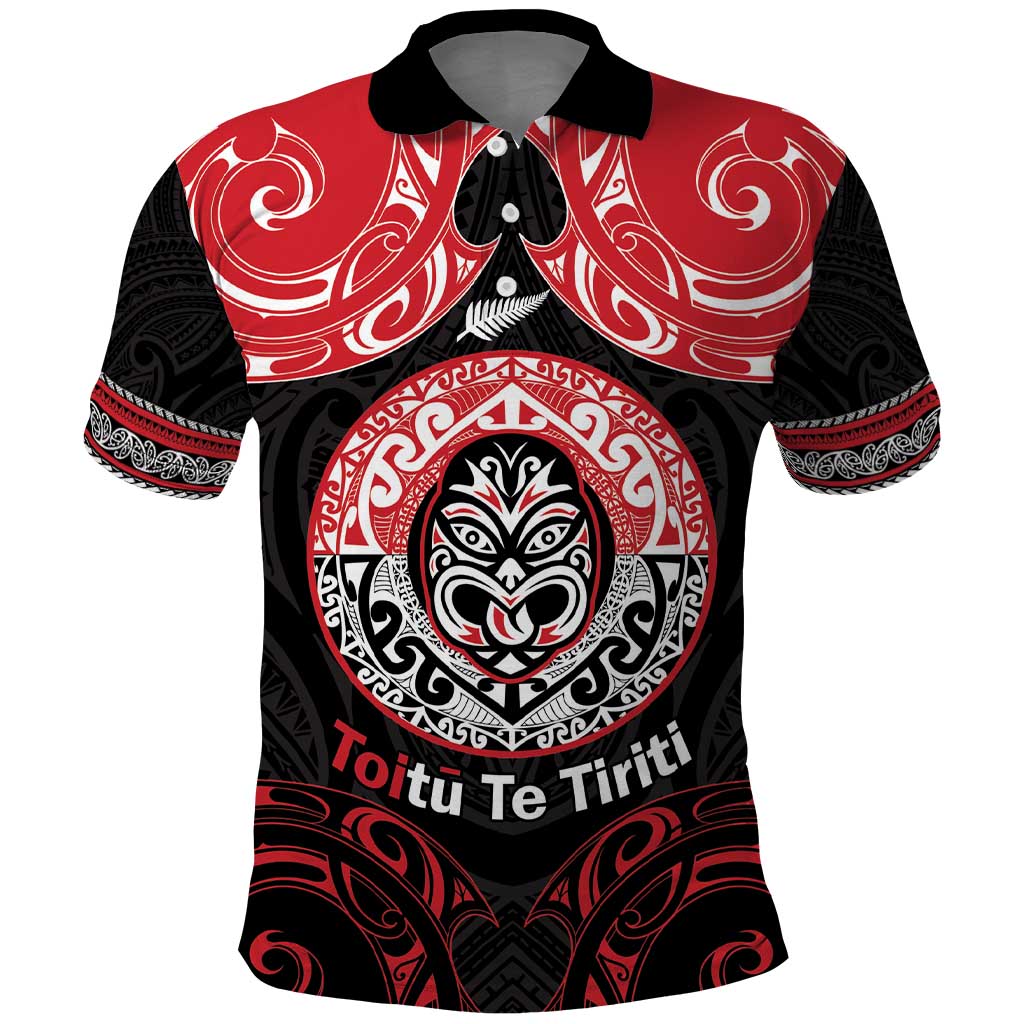 Aotearoa Toitu Te Tiriti Polo Shirt Haka Tiki Honour The Treaty - Vibe Hoodie Shop