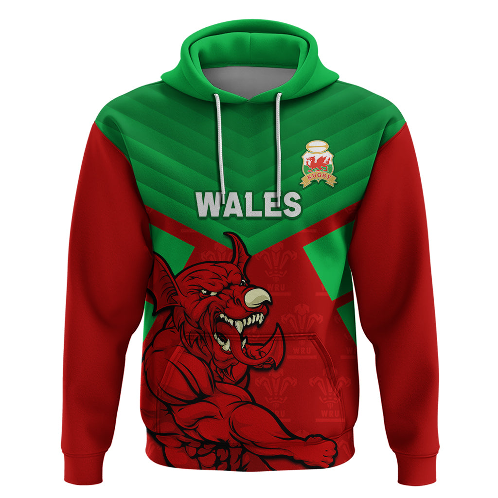 Custom Wales Rugby Hoodie 2024 Six Nations Come On Cymru Mascot Sporty - Vibe Hoodie Shop