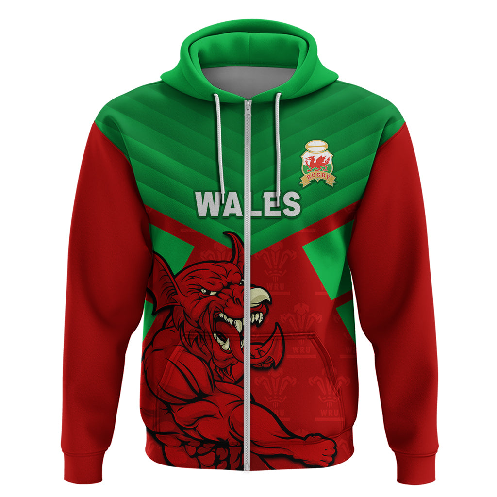 Custom Wales Rugby Hoodie 2024 Six Nations Come On Cymru Mascot Sporty - Vibe Hoodie Shop