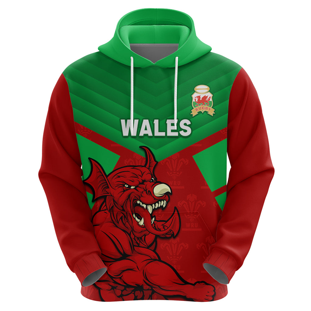 Custom Wales Rugby Hoodie 2024 Six Nations Come On Cymru Mascot Sporty - Vibe Hoodie Shop