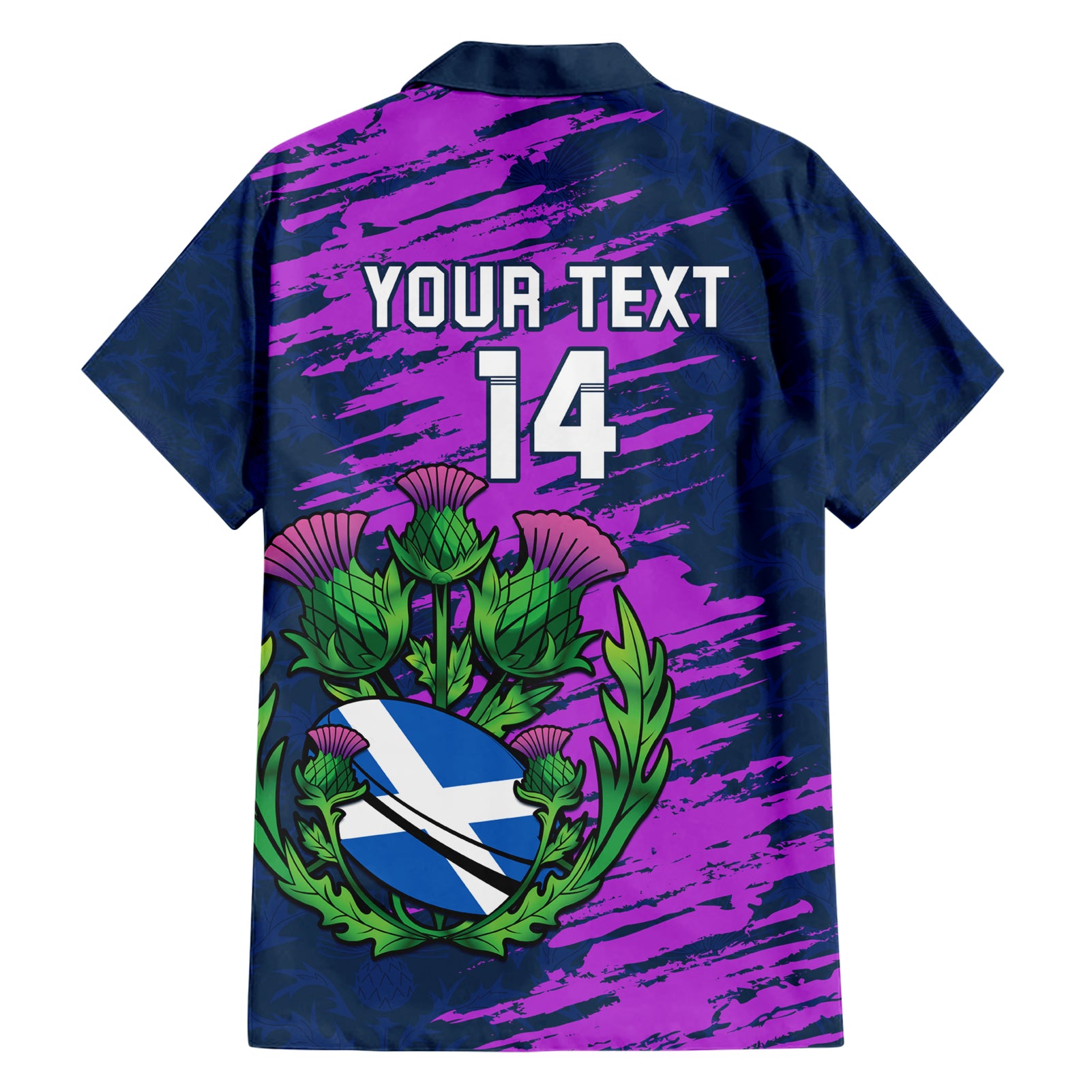 Custom Scotland Rugby Hawaiian Shirt 2024 Six Nations Go Scottish Thistle - Vibe Hoodie Shop