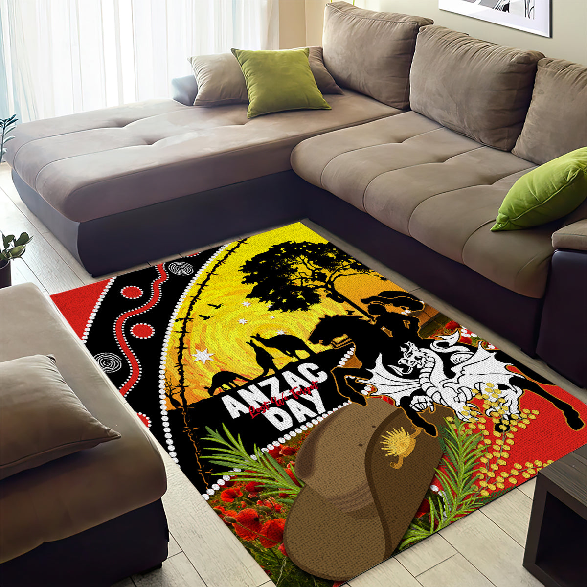 Dragons Rugby ANZAC Day Area Rug Saints Rosemary Starry Night - Vibe Hoodie Shop