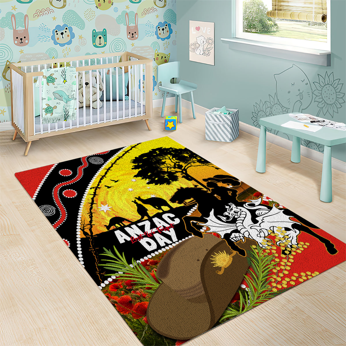 Dragons Rugby ANZAC Day Area Rug Saints Rosemary Starry Night - Vibe Hoodie Shop