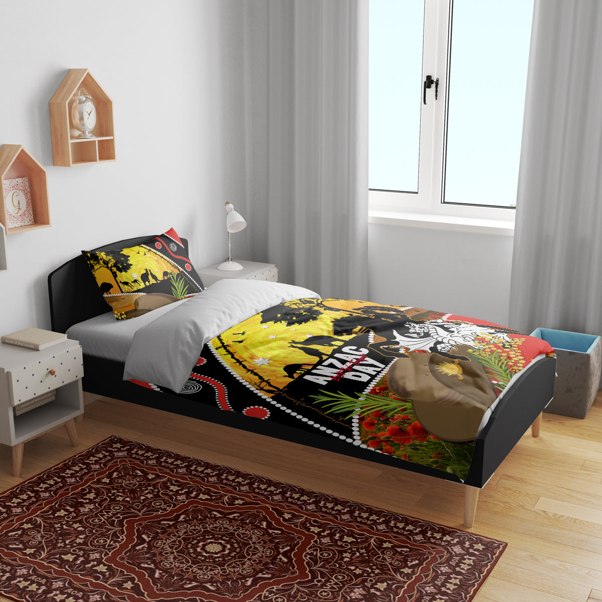 Dragons Rugby ANZAC Day Bedding Set Saints Rosemary Starry Night - Vibe Hoodie Shop