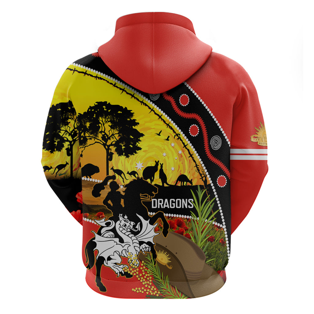 Dragons Rugby ANZAC Day Hoodie Saints Rosemary Starry Night - Vibe Hoodie Shop