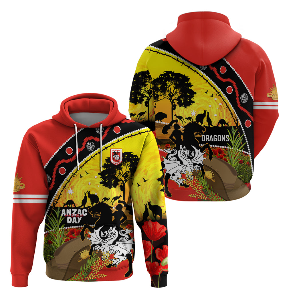 Dragons Rugby ANZAC Day Hoodie Saints Rosemary Starry Night - Vibe Hoodie Shop