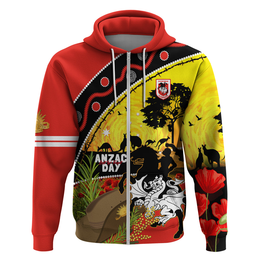 Dragons Rugby ANZAC Day Hoodie Saints Rosemary Starry Night - Vibe Hoodie Shop
