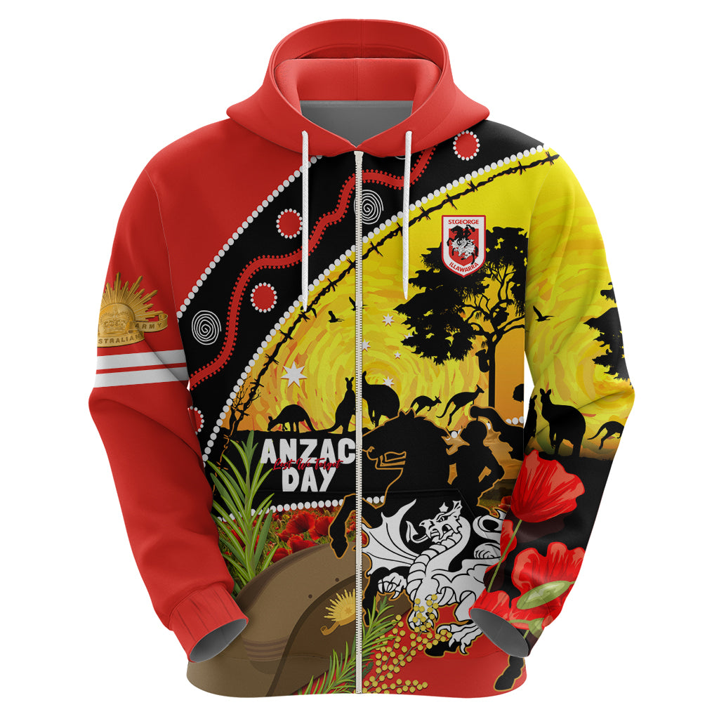 Dragons Rugby ANZAC Day Hoodie Saints Rosemary Starry Night - Vibe Hoodie Shop