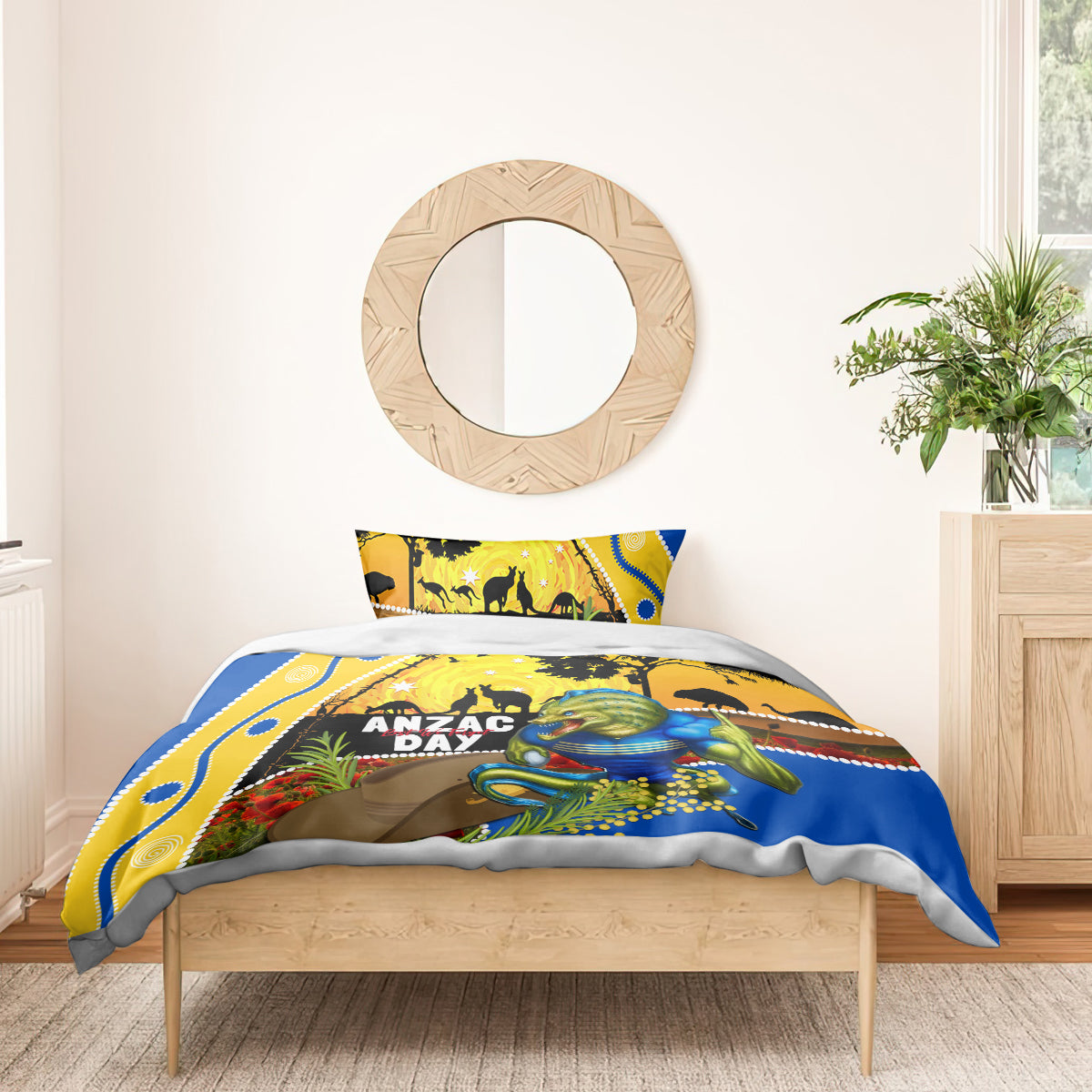Eels Rugby ANZAC Day Bedding Set Parra Mascot Rosemary Starry Night - Vibe Hoodie Shop