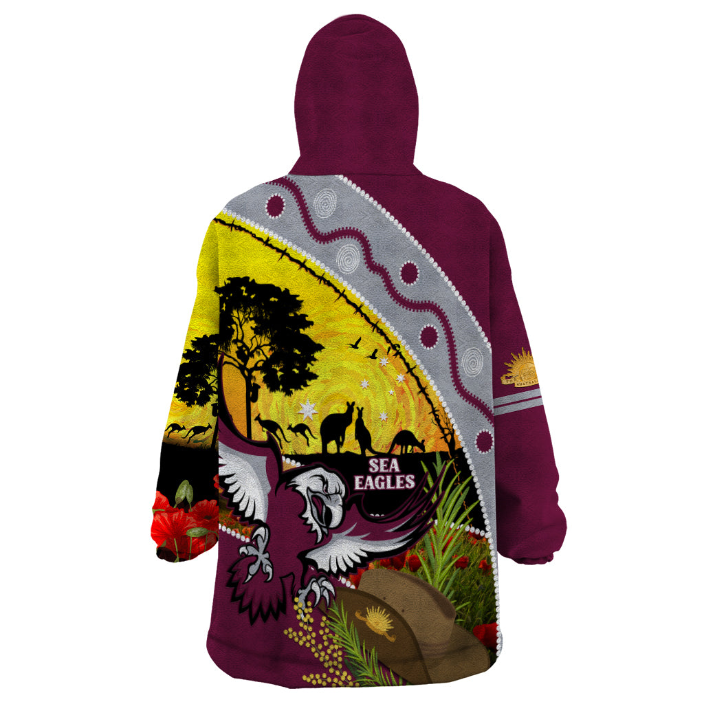 Eagles Rugby ANZAC Day Wearable Blanket Hoodie Silvertails Rosemary Starry Night - Vibe Hoodie Shop