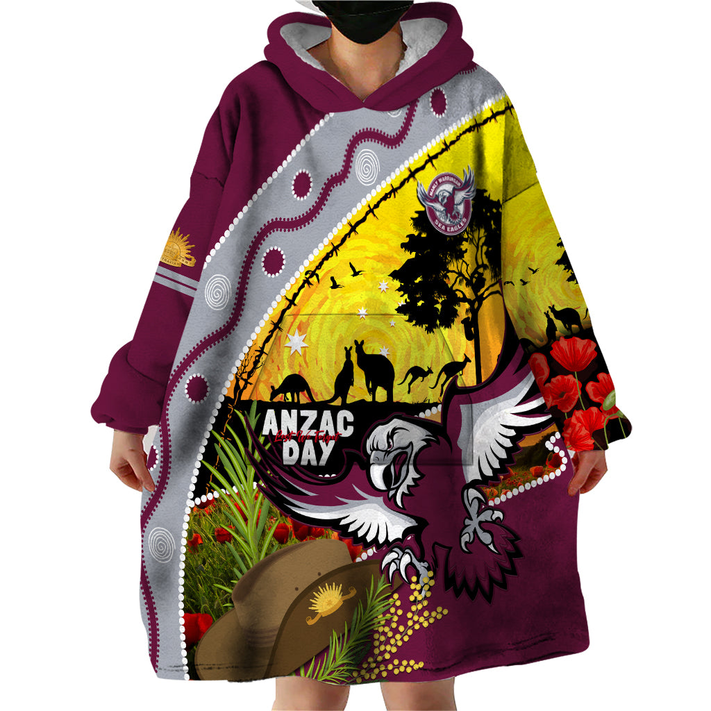 Eagles Rugby ANZAC Day Wearable Blanket Hoodie Silvertails Rosemary Starry Night - Vibe Hoodie Shop