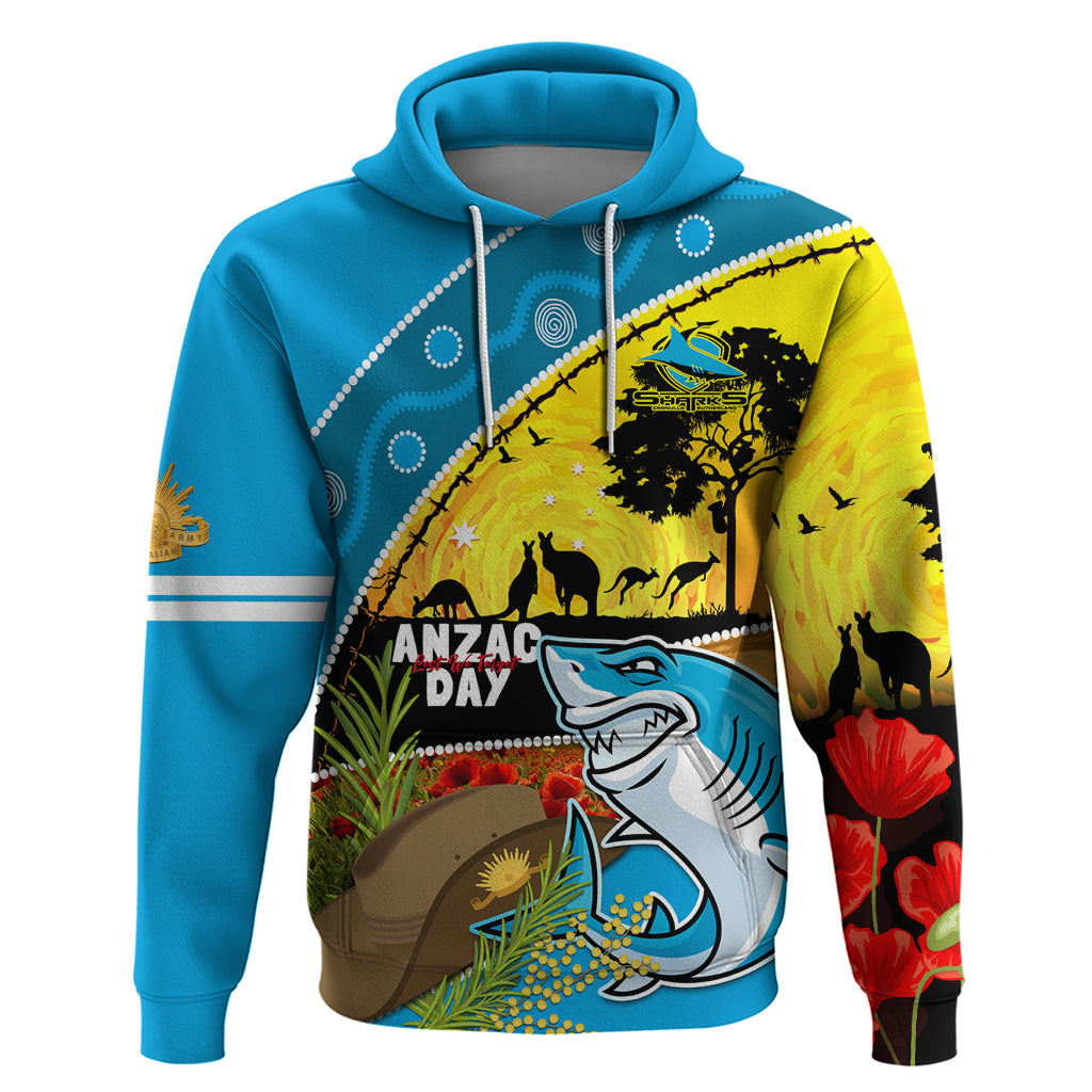 Sharks Rugby ANZAC Day Hoodie Sharkies Rosemary Starry Night - Vibe Hoodie Shop