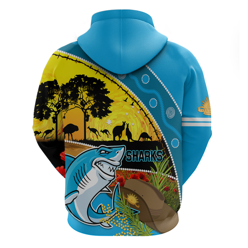 Sharks Rugby ANZAC Day Hoodie Sharkies Rosemary Starry Night - Vibe Hoodie Shop