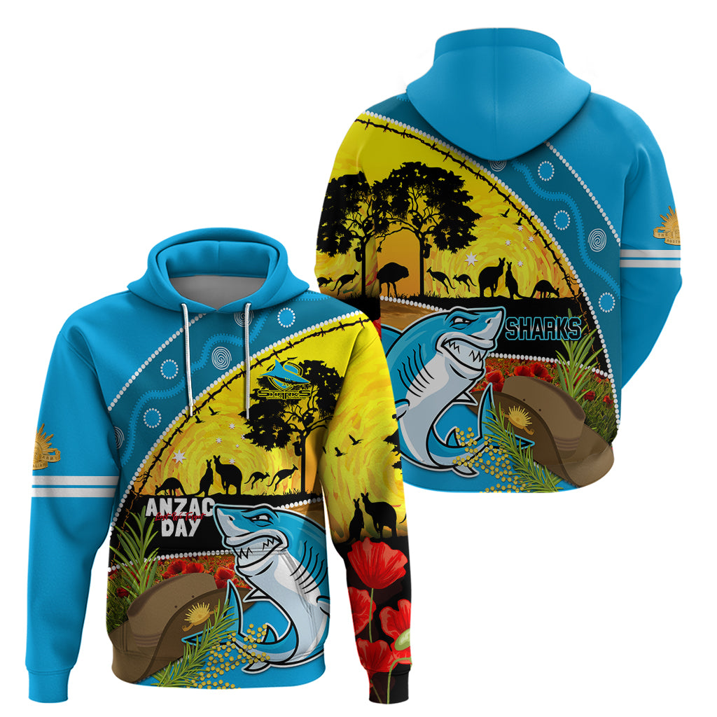 Sharks Rugby ANZAC Day Hoodie Sharkies Rosemary Starry Night - Vibe Hoodie Shop
