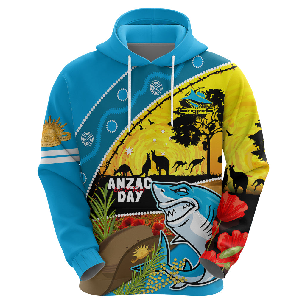Sharks Rugby ANZAC Day Hoodie Sharkies Rosemary Starry Night - Vibe Hoodie Shop