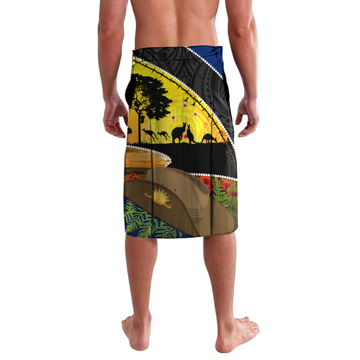 Warriors Rugby ANZAC Day Lavalava New Zealand Wahs Tiki Mascot Rosemary Starry Night