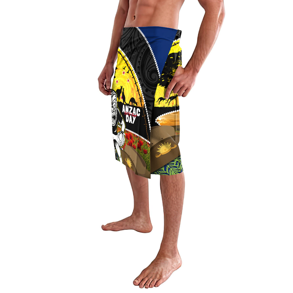 Warriors Rugby ANZAC Day Lavalava New Zealand Wahs Tiki Mascot Rosemary Starry Night