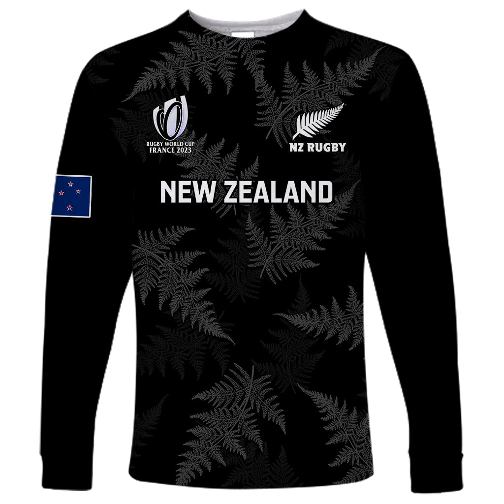 New Zealand Silver Fern Rugby Long Sleeve Shirt 2023 Go Aotearoa World Cup - Vibe Hoodie Shop