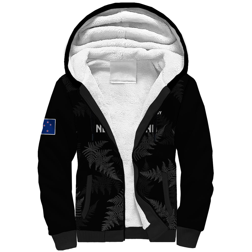 New Zealand Silver Fern Rugby Sherpa Hoodie 2023 Go Aotearoa World Cup - Vibe Hoodie Shop