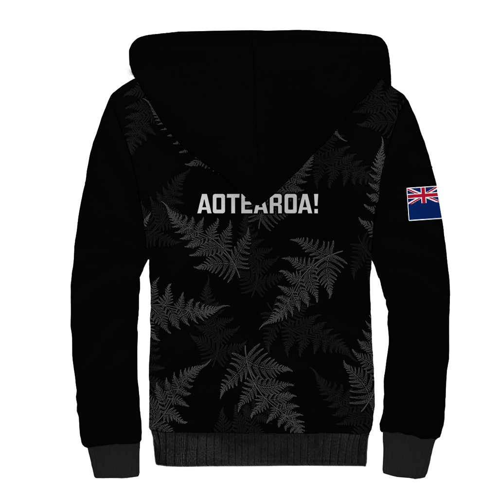 New Zealand Silver Fern Rugby Sherpa Hoodie 2023 Go Aotearoa World Cup - Vibe Hoodie Shop