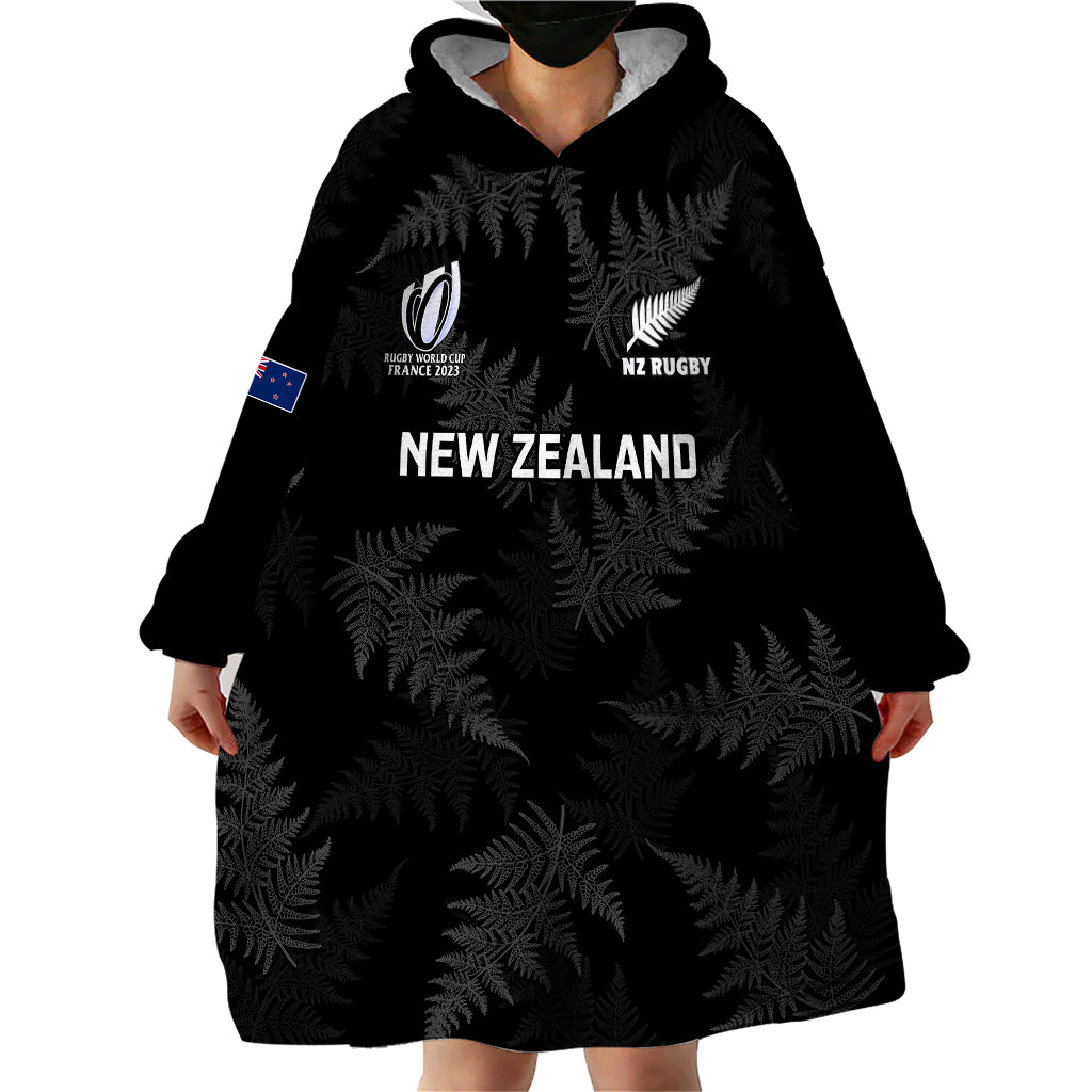 New Zealand Silver Fern Rugby Wearable Blanket Hoodie 2023 Go Aotearoa World Cup - Vibe Hoodie Shop