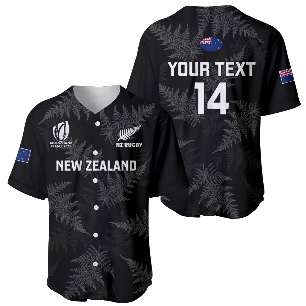 Personalised New Zealand Silver Fern Rugby Baseball Jersey 2023 Go Aotearoa World Cup - Vibe Hoodie Shop