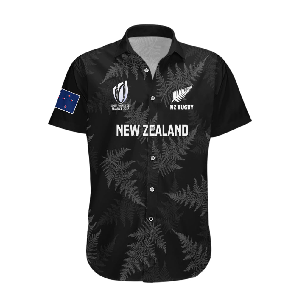 Personalised New Zealand Silver Fern Rugby Hawaiian Shirt 2023 Go Aotearoa World Cup - Vibe Hoodie Shop