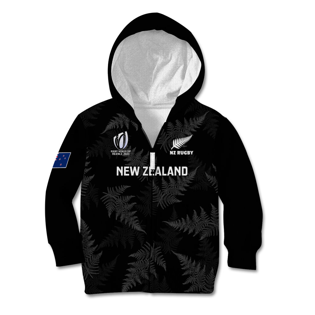 Personalised New Zealand Silver Fern Rugby Kid Hoodie 2023 Go Aotearoa World Cup - Vibe Hoodie Shop