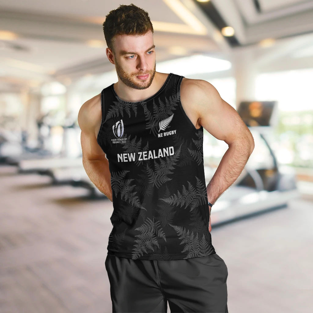 Personalised New Zealand Silver Fern Rugby Men Tank Top 2023 Go Aotearoa World Cup - Vibe Hoodie Shop