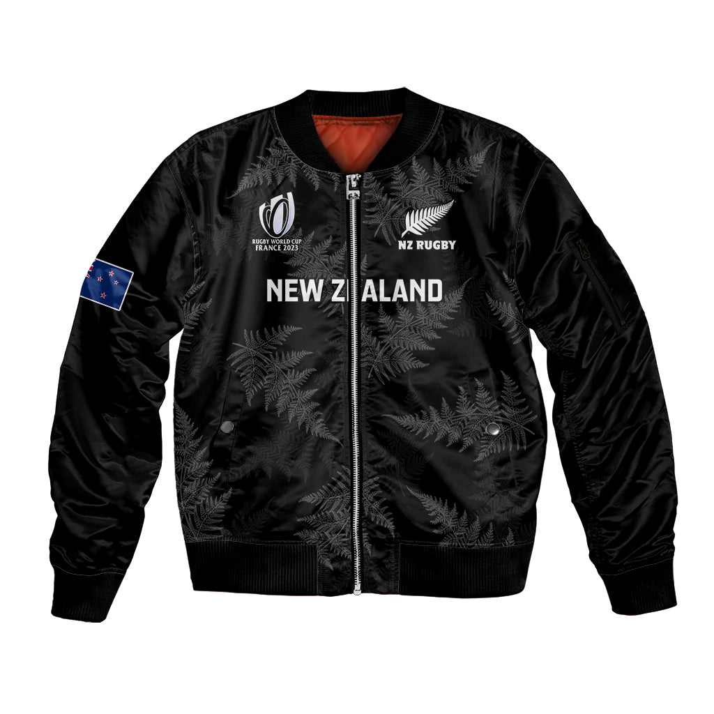 personalised-new-zealand-silver-fern-rugby-sleeve-zip-bomber-jacket-2023-go-aotearoa-world-cup