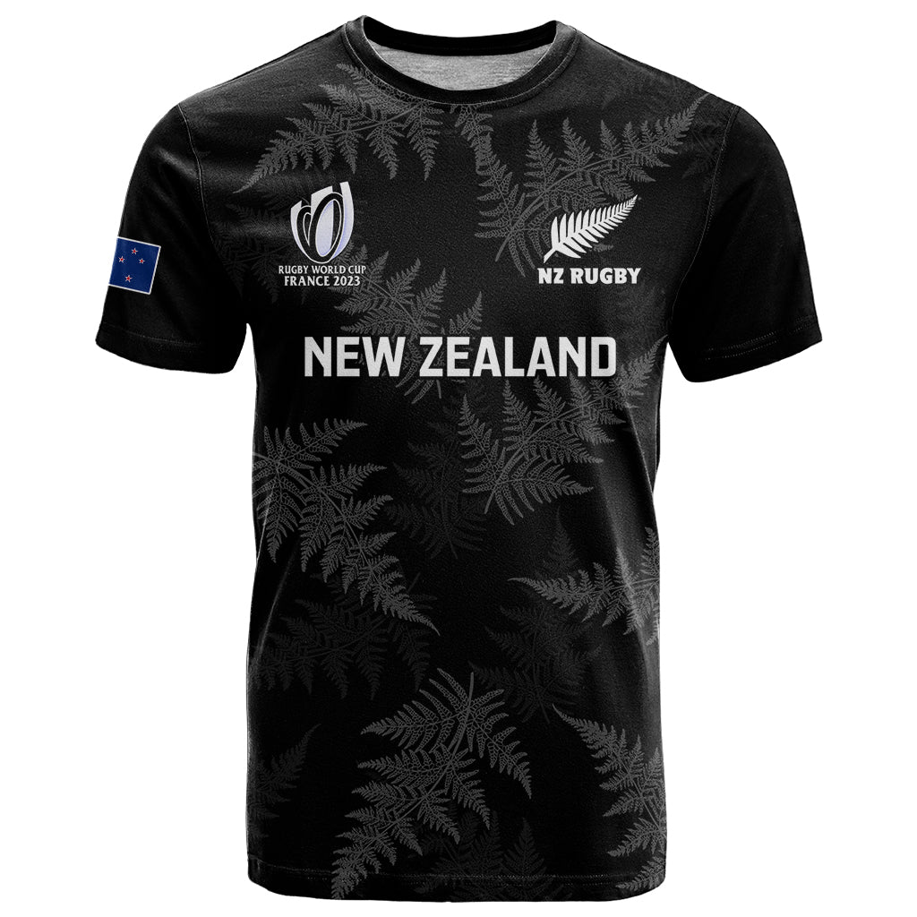 Personalised New Zealand Silver Fern Rugby T Shirt 2023 Go Aotearoa World Cup - Vibe Hoodie Shop