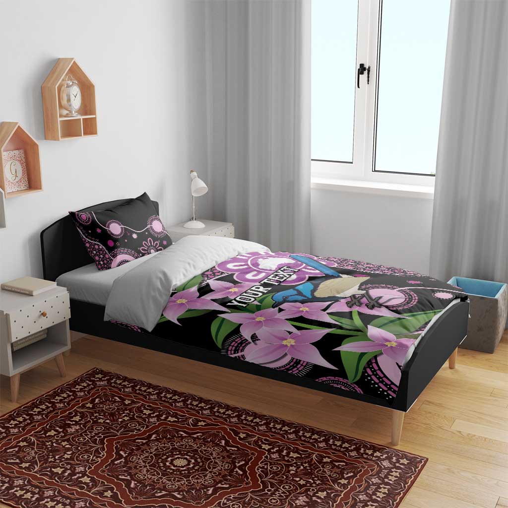 Personalised Australia Boronia And Malurus Cyaneus Bedding Set Aboriginal Art - Vibe Hoodie Shop