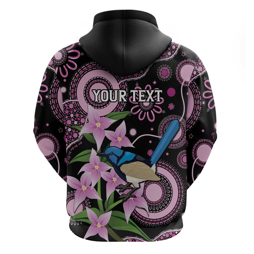 Personalised Australia Boronia And Malurus Cyaneus Hoodie Aboriginal Art - Vibe Hoodie Shop