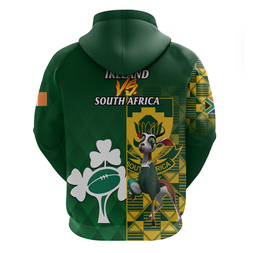 South Africa And Ireland Rugby Hoodie 2023 World Cup Springboks Shamrocks Together - Vibe Hoodie Shop