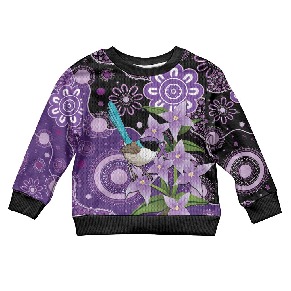 Australia Epilepsy Awareness Kid Ugly Christmas Sweater Purple-crowned Fairywren Boronia Aboriginal - Vibe Hoodie