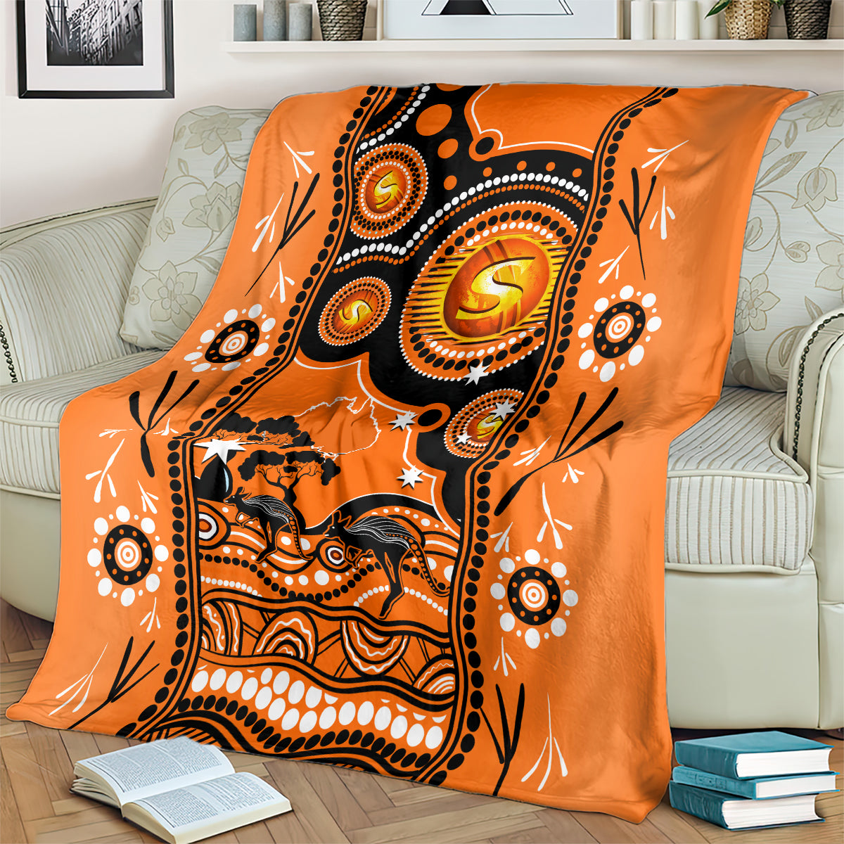 Perth Scorchers Cricket Blanket Happy Australia Day Aboriginal Art - Vibe Hoodie Shop