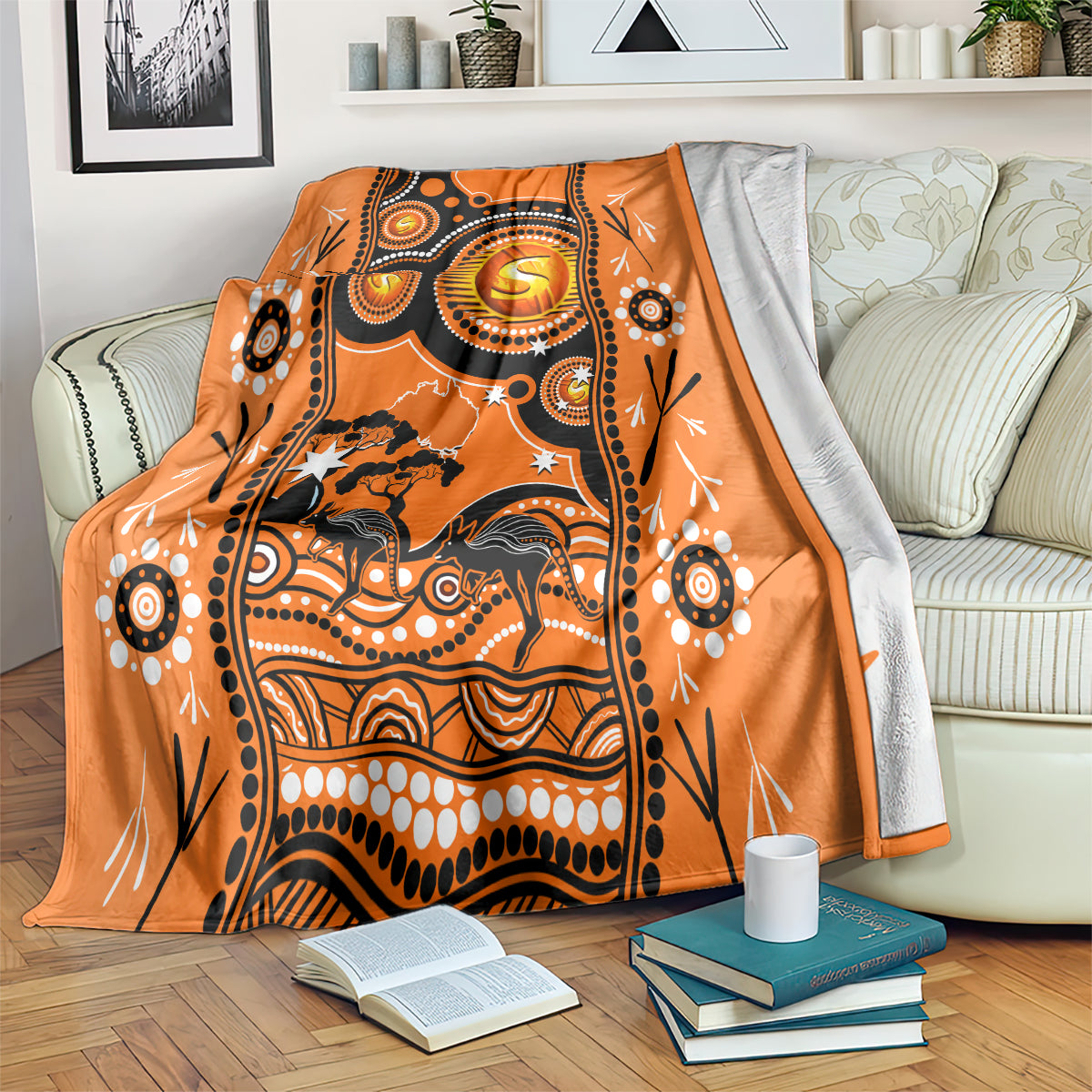 Perth Scorchers Cricket Blanket Happy Australia Day Aboriginal Art - Vibe Hoodie Shop