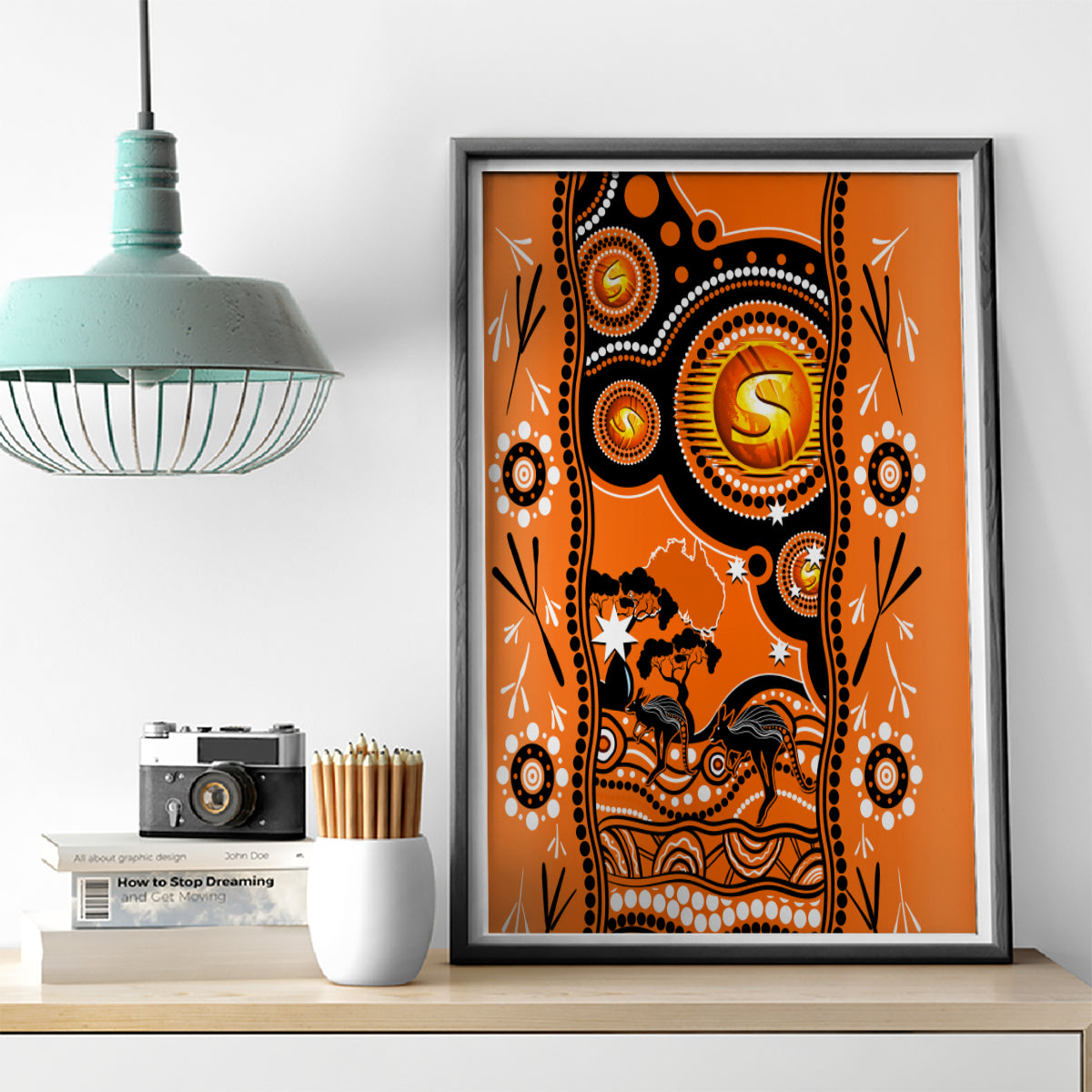 perth-scorchers-cricket-canvas-wall-art-happy-australia-day-aboriginal-art