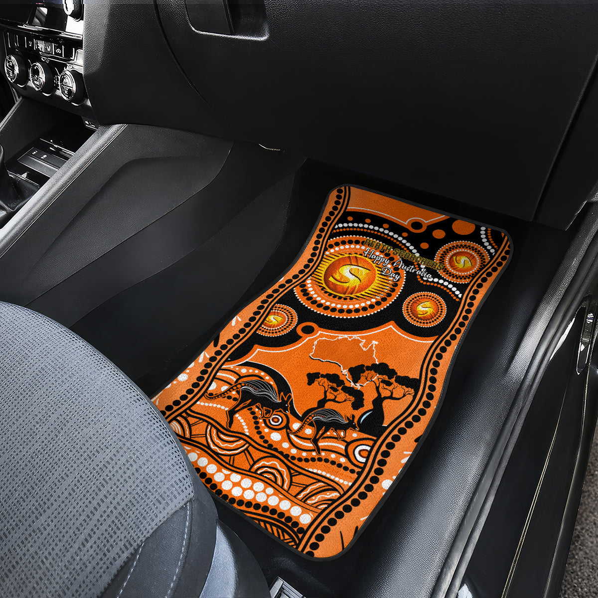 perth-scorchers-cricket-car-mats-happy-australia-day-aboriginal-art