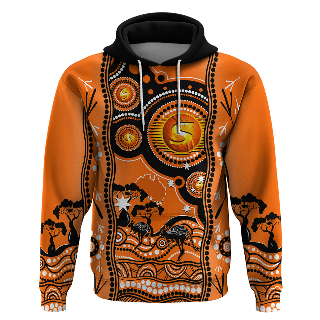 Perth Scorchers Cricket Hoodie Happy Australia Day Aboriginal Art - Vibe Hoodie Shop