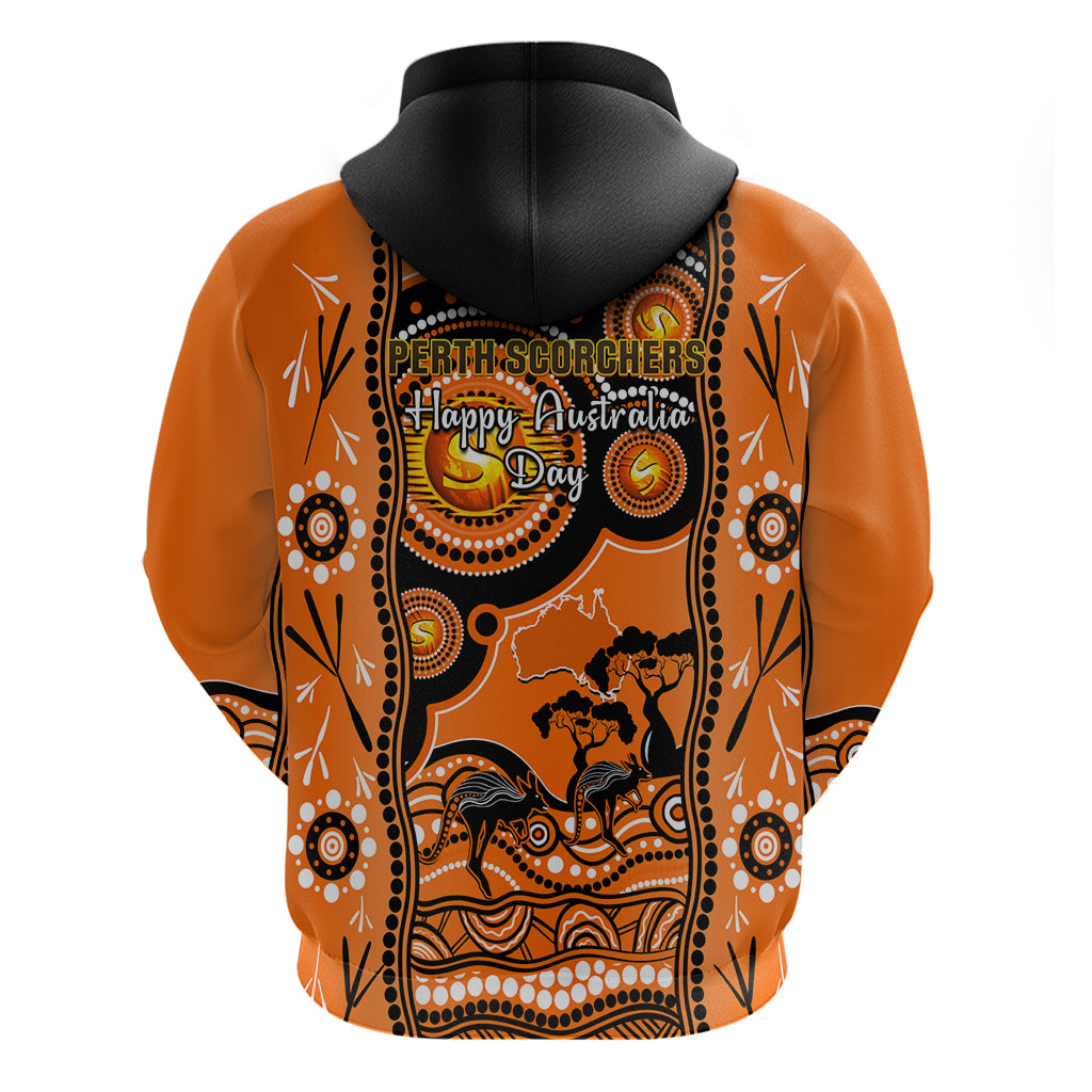 Perth Scorchers Cricket Hoodie Happy Australia Day Aboriginal Art - Vibe Hoodie Shop