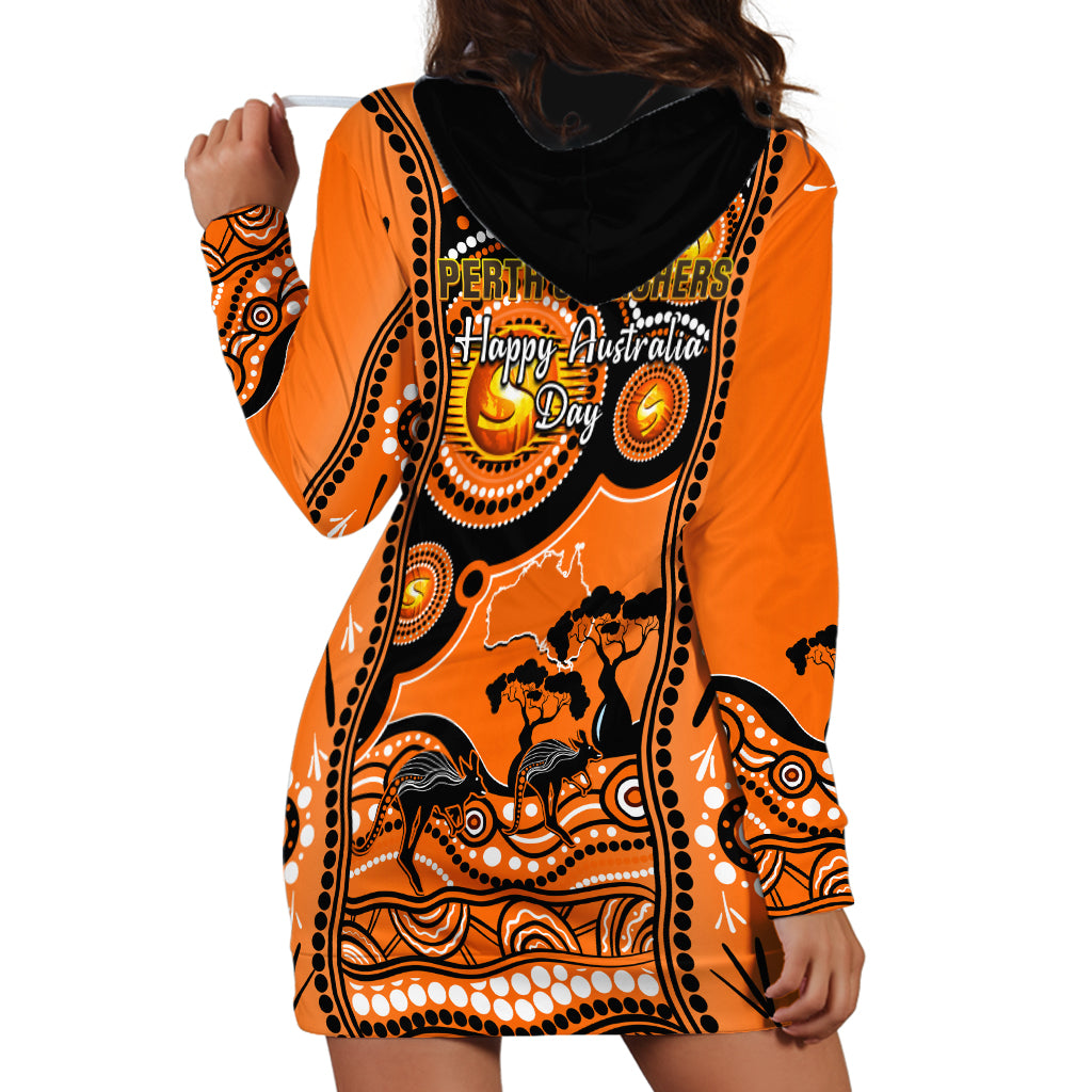 Perth Scorchers Cricket Hoodie Dress Happy Australia Day Aboriginal Art - Vibe Hoodie Shop