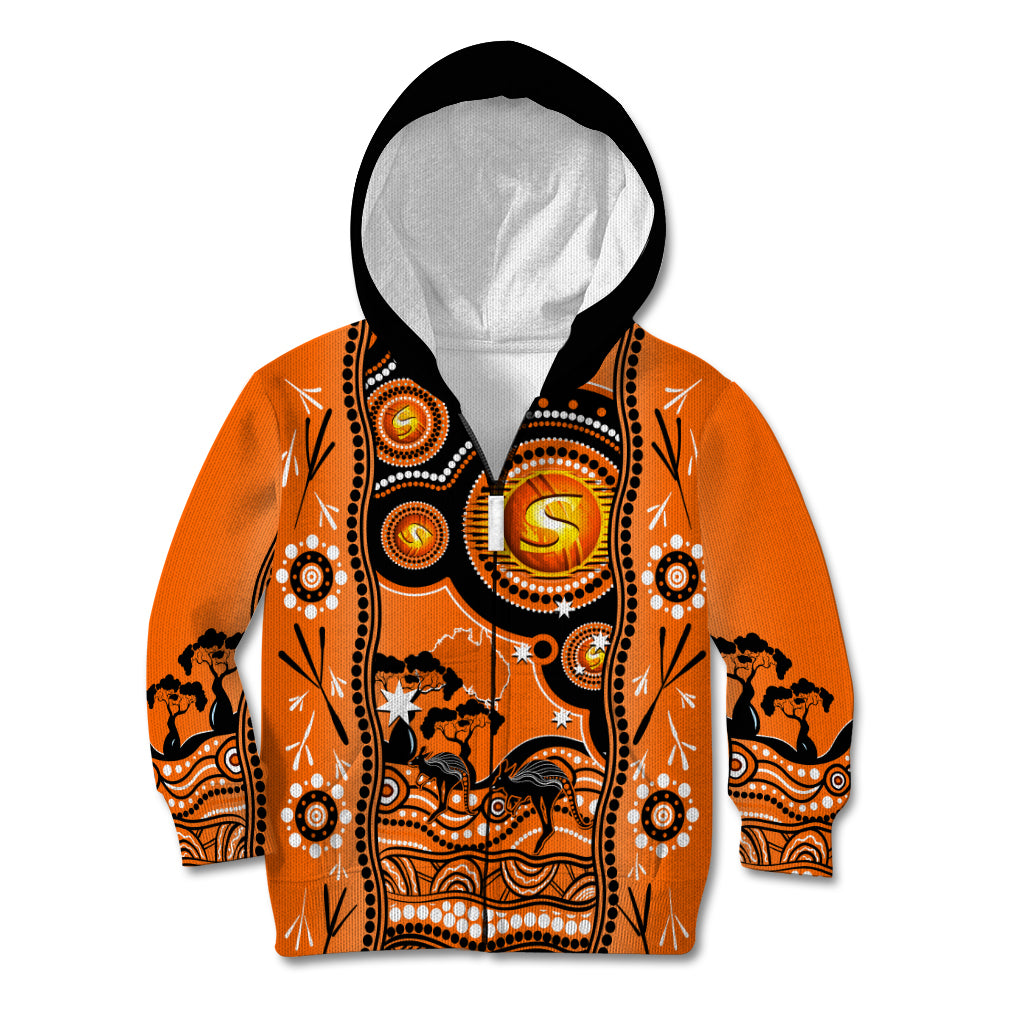 Perth Scorchers Cricket Kid Hoodie Happy Australia Day Aboriginal Art - Vibe Hoodie Shop