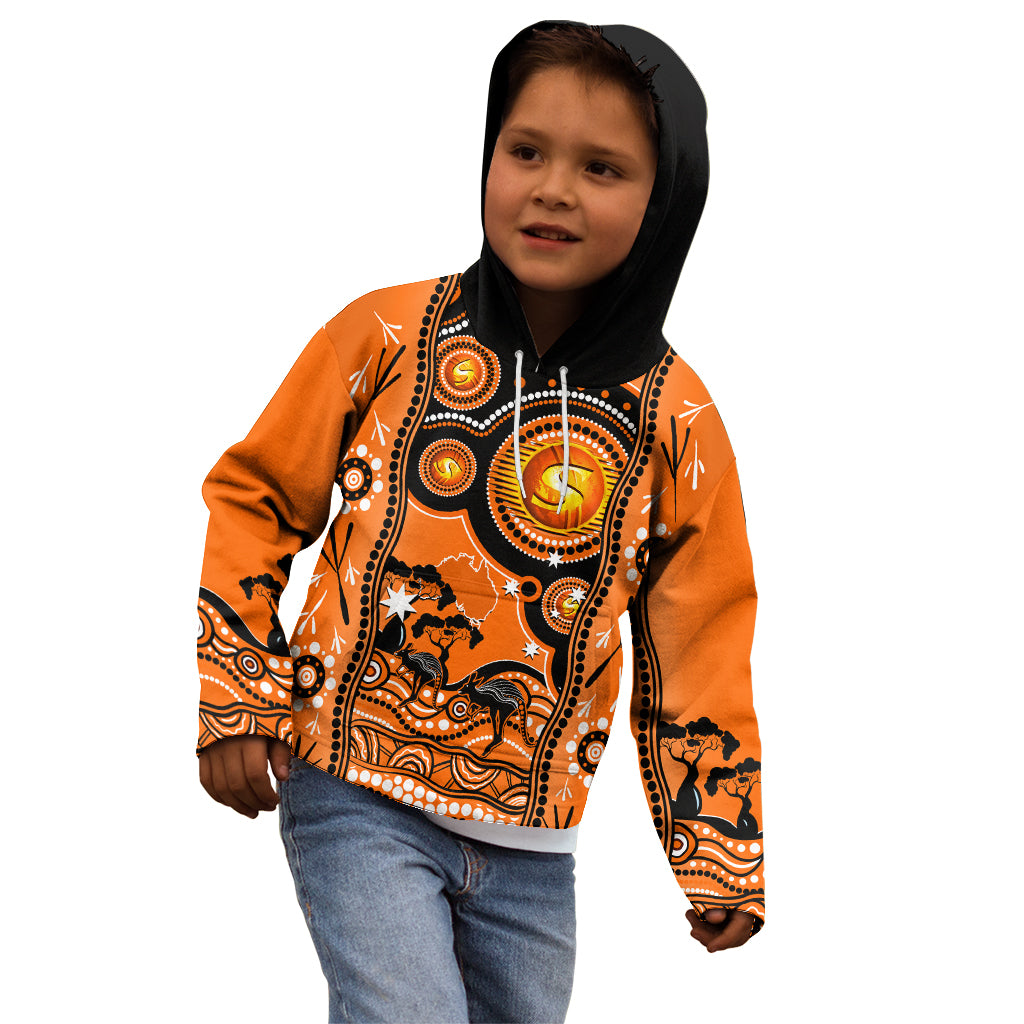 Perth Scorchers Cricket Kid Hoodie Happy Australia Day Aboriginal Art - Vibe Hoodie Shop