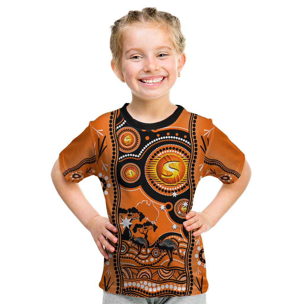 Perth Scorchers Cricket Kid T Shirt Happy Australia Day Aboriginal Art - Vibe Hoodie Shop