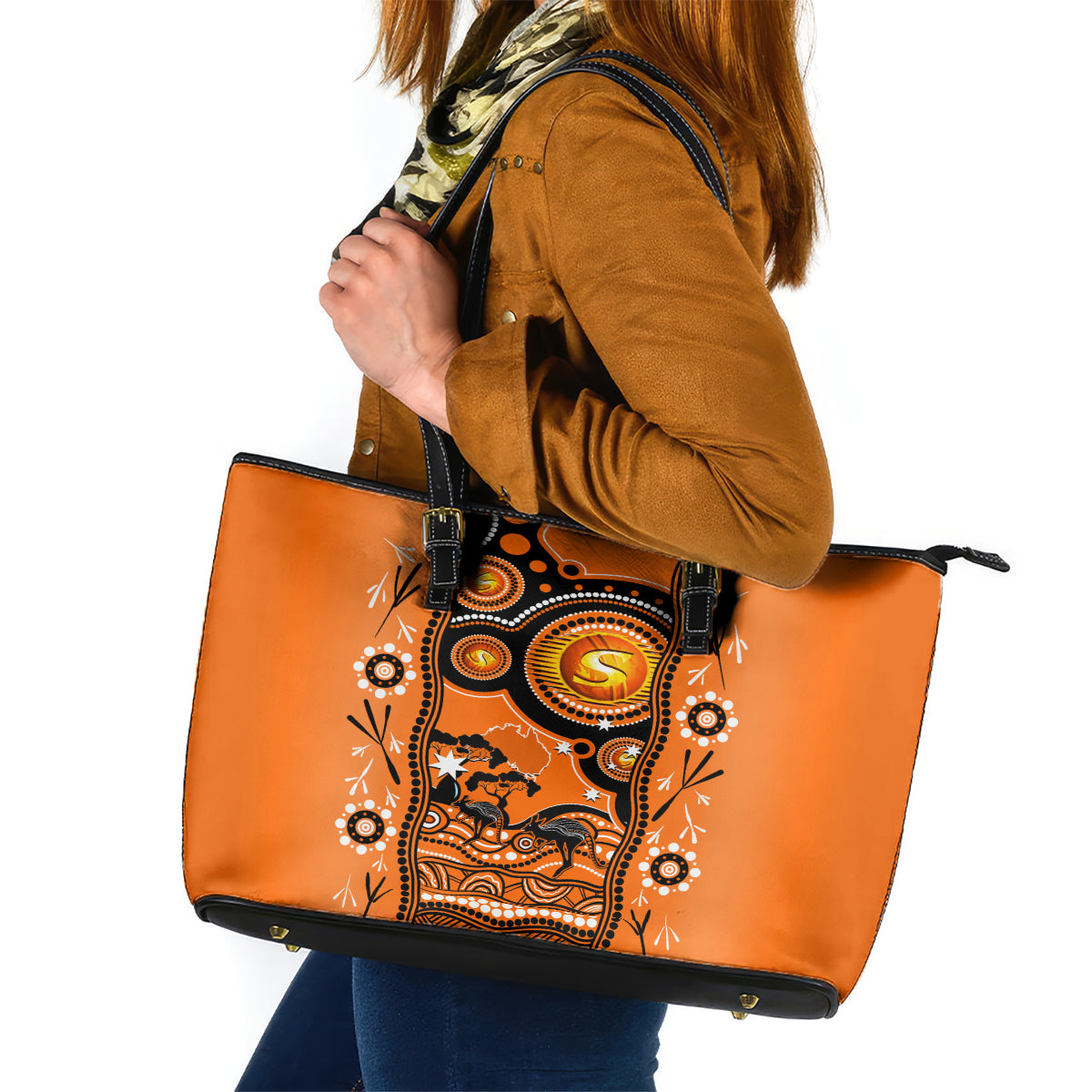 perth-scorchers-cricket-leather-tote-bag-happy-australia-day-aboriginal-art