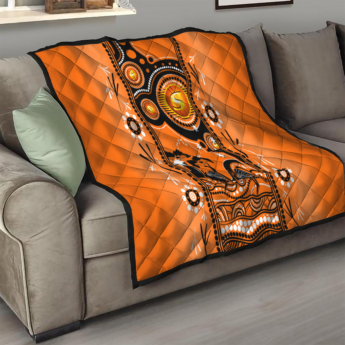 Perth Scorchers Cricket Quilt Happy Australia Day Aboriginal Art - Vibe Hoodie Shop