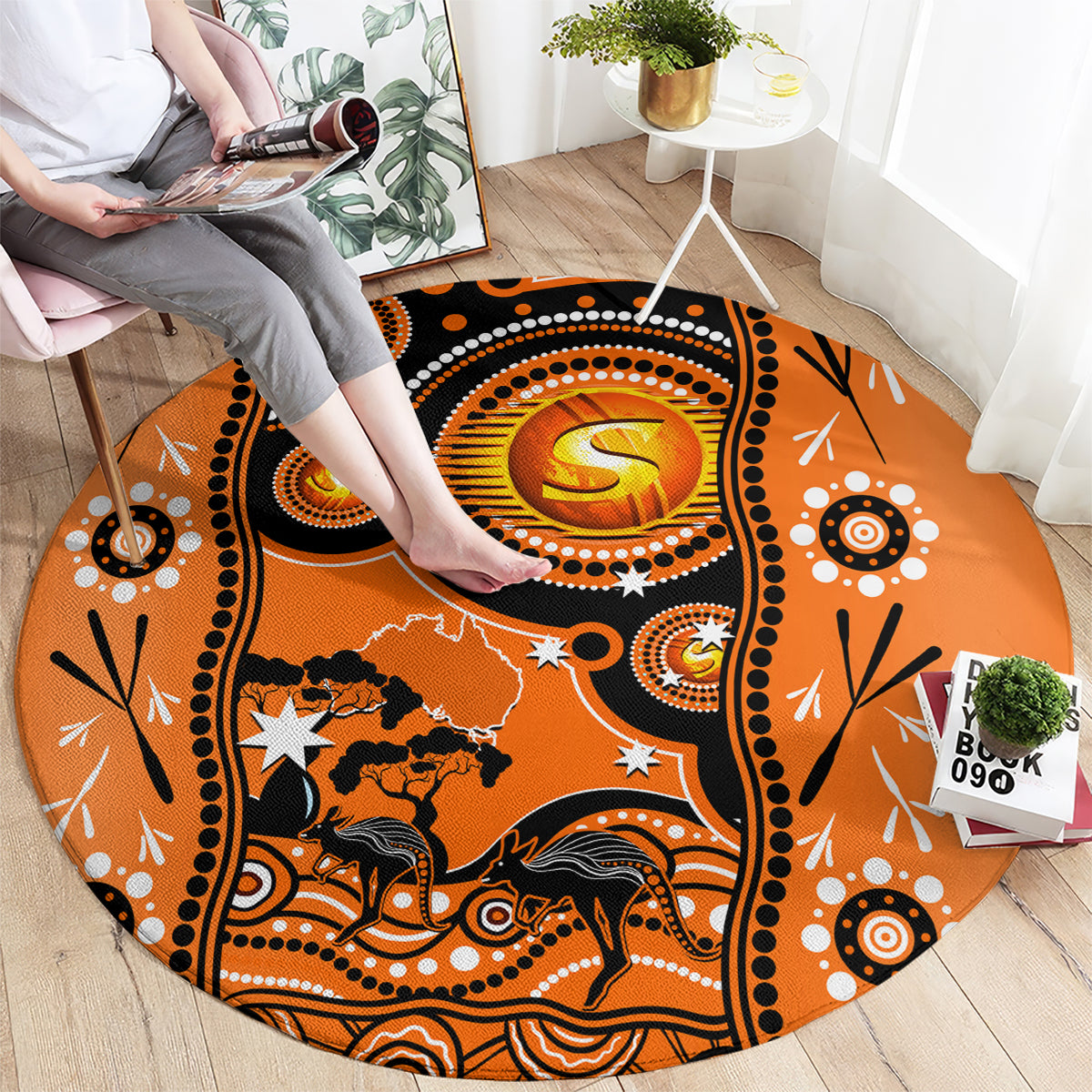 perth-scorchers-cricket-round-carpet-happy-australia-day-aboriginal-art