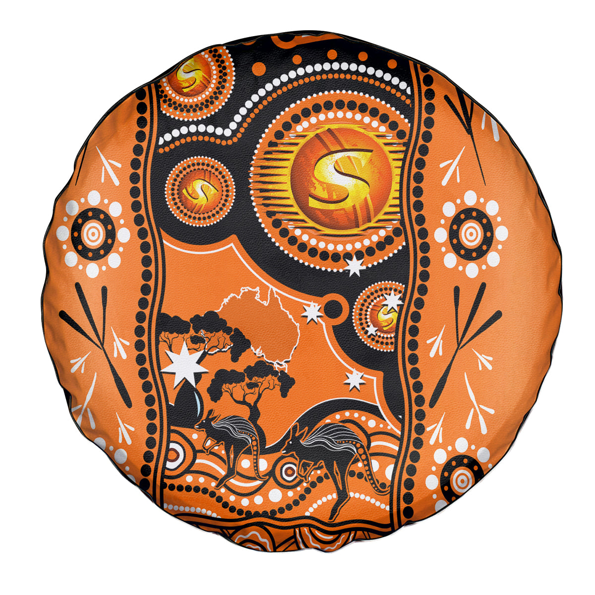 Perth Scorchers Cricket Spare Tire Cover Happy Australia Day Aboriginal Art - Vibe Hoodie Shop