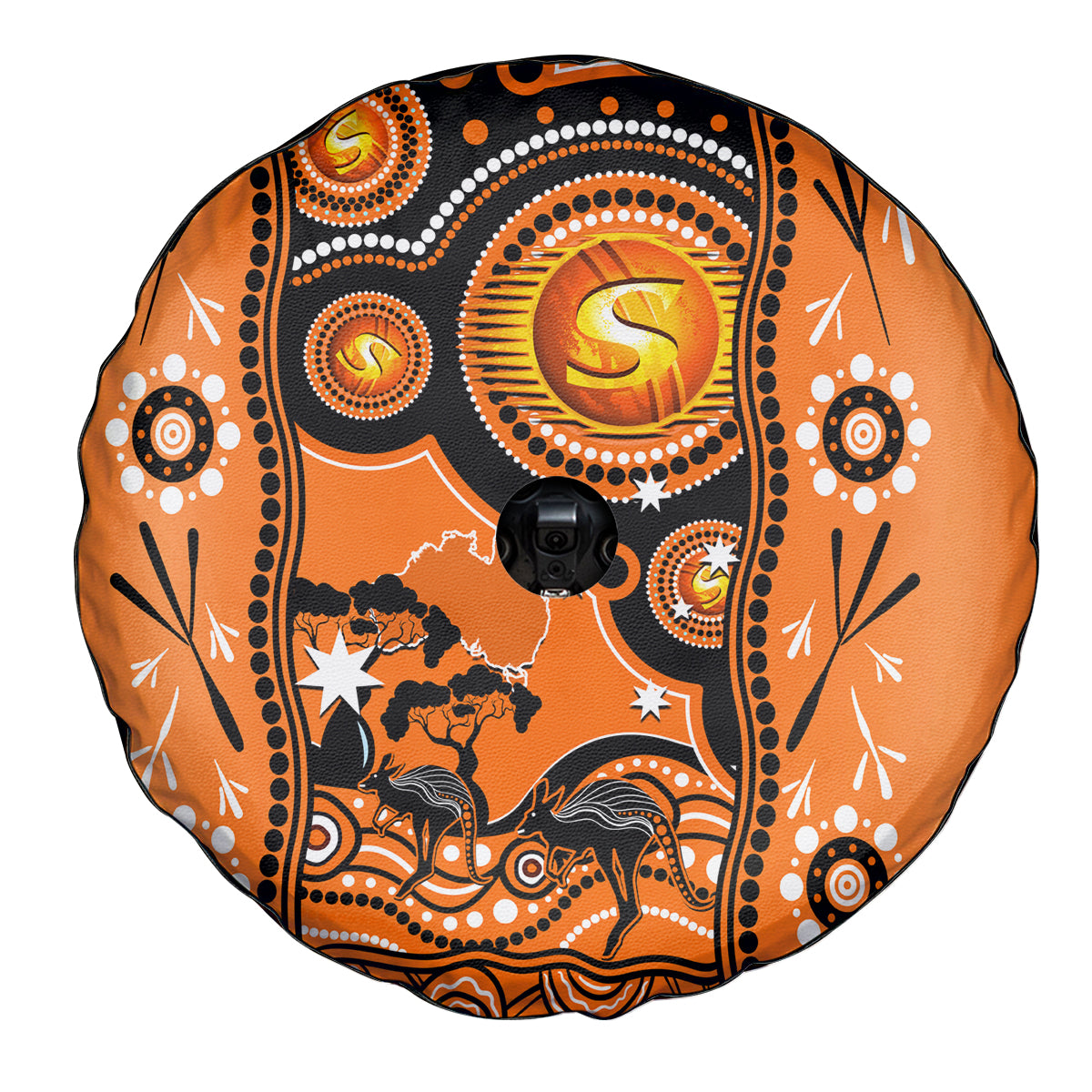 Perth Scorchers Cricket Spare Tire Cover Happy Australia Day Aboriginal Art - Vibe Hoodie Shop